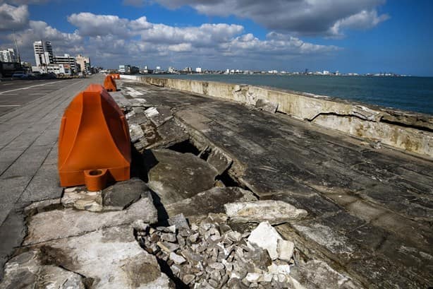En Boca del Río frentes fríos agravan daños estructurales en el bulevar