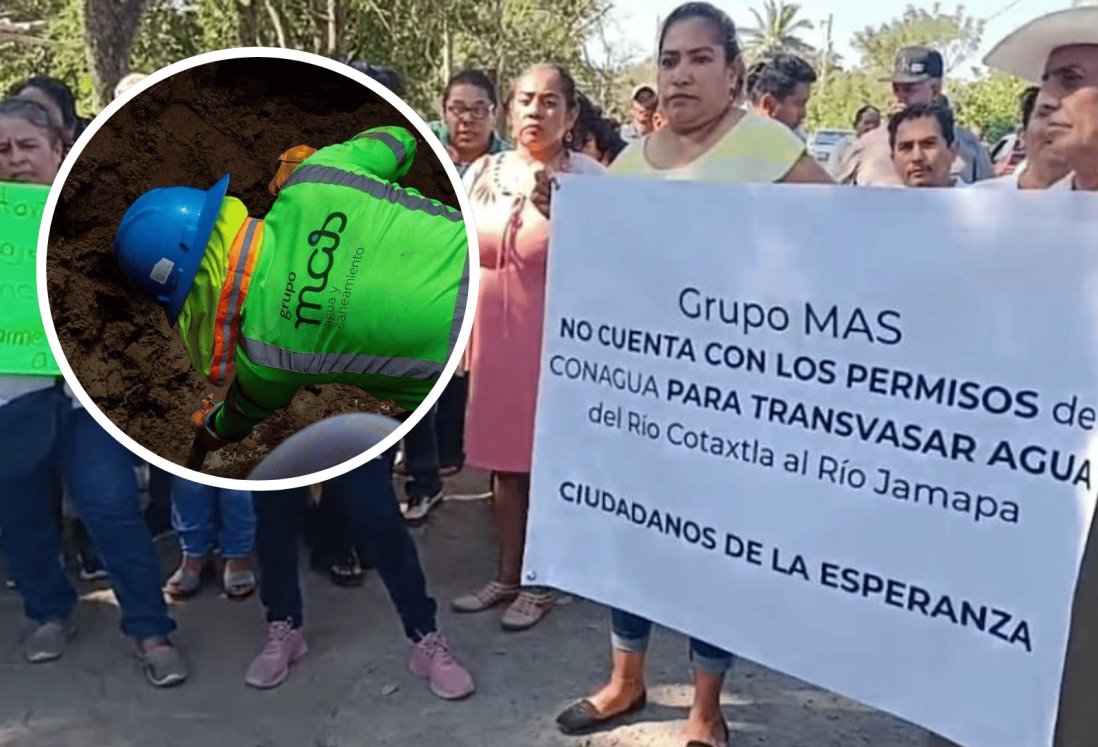 Medellín se manifiesta en contra de Grupo MAS por obra de acueducto en Río Cotaxtla