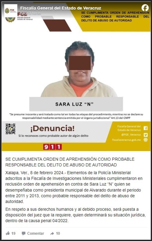 Sara Luz N, exalcaldesa de Alvarado, enfrenta nueva orden de aprehensión