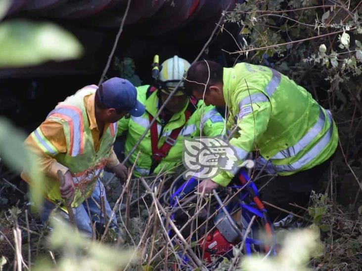 Tragedia en Cumbres de Maltrata: tráiler con carga para Tren Maya cae a barranco