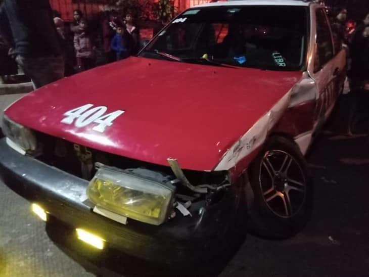 Accidente entre taxi y patrulla deja tres lesionados en Ixhuatlancillo