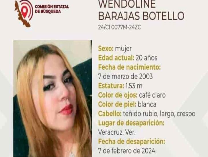 Buscan a Wendoline de 20 años, desapareció en la ciudad de Veracruz