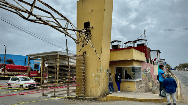 A punto de caer estructura de mercado Malibrán por fuerte norte en Veracruz