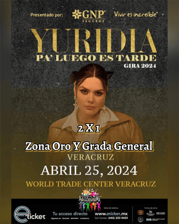 Lanzan promoción para concierto de Yuridia en Veracruz