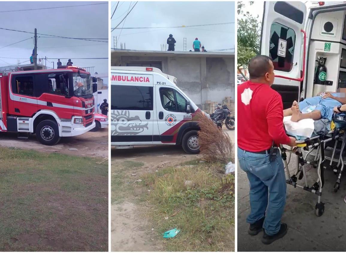 Descarga eléctrica manda a joven al hospital en Coatzacoalcos