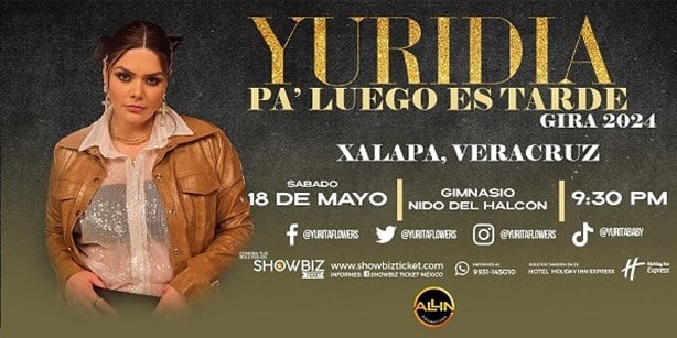 Yuridia en Xalapa: estas son las canciones que escucharás en el concierto