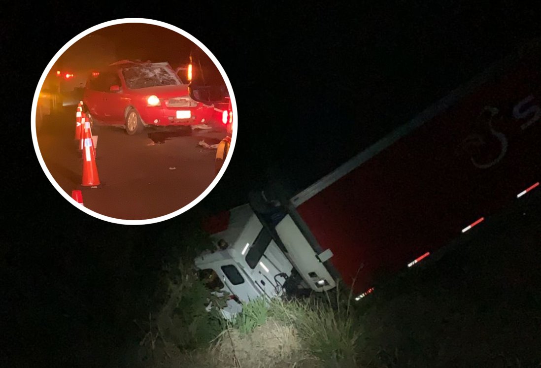 Fatal accidente, camioneta es impactada por un tráiler en autopista Veracruz-Córdoba