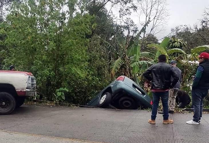 Se registra accidente en la carretera Juchique-Plan de las Hayas