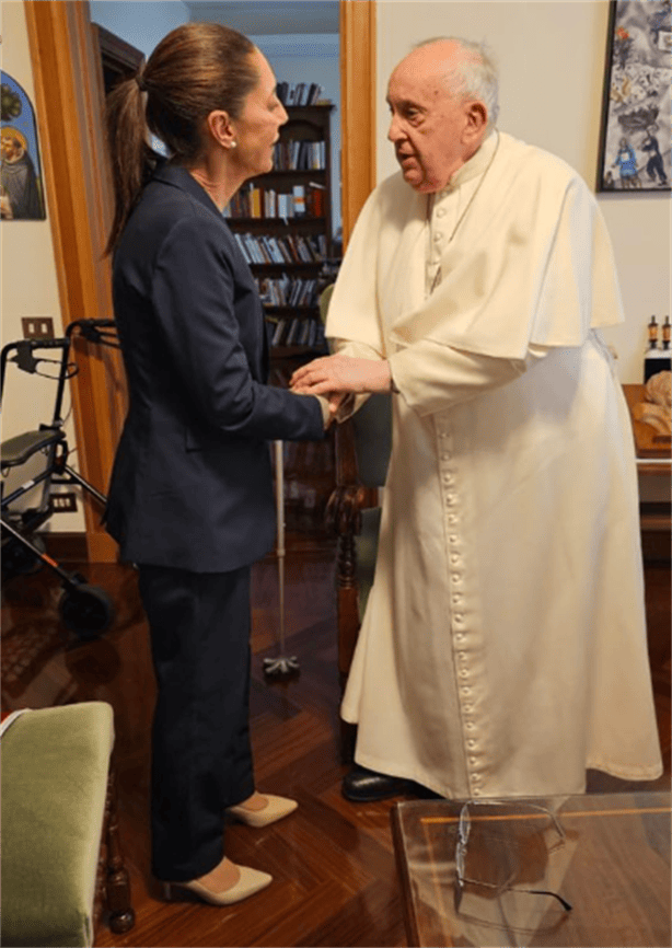 Claudia Sheinbaum se reúne en privado con el papa Francisco 