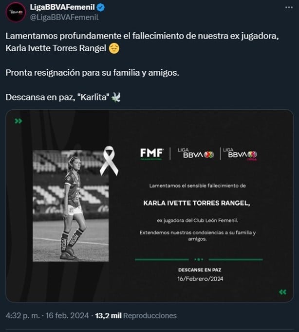 Karla Ivette Torres, exjugadora de la Liga MX femenil, muere en fuerte accidente