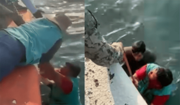 Rescate épico de bebé que cayó en carriola al mar en Veracruz  (+ Video)
