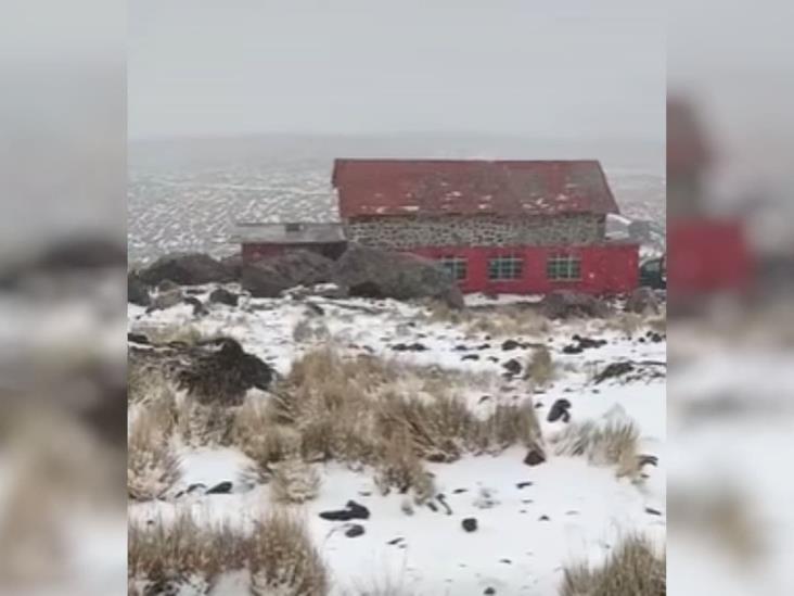 ¡Cae nieve y aguanieve en estos puntos de Veracruz! 