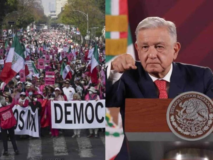 “Marcha rosa fue por la democracia de los oligarcas, afirma López Obrador