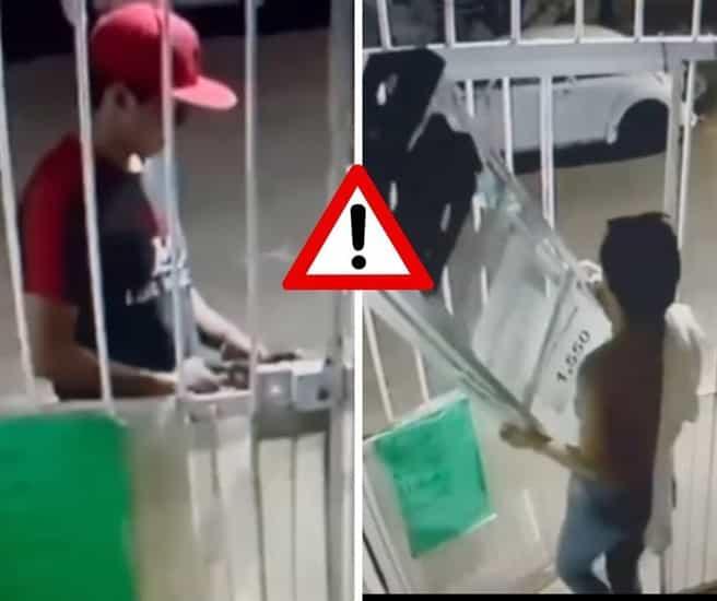 Pareja es captada cometiendo robo en una vivienda, en la colonia El Mirador de Xalapa