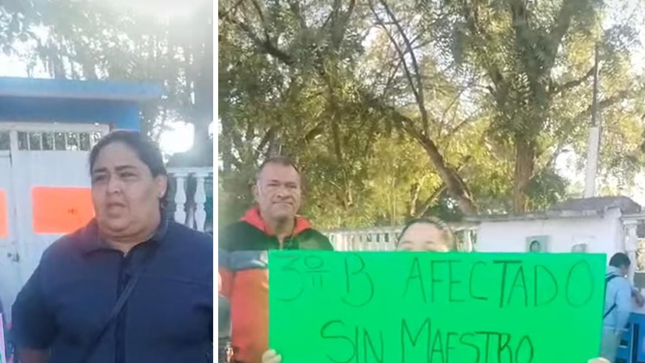 Alumnos y padres de familia de Telesecundaria de Santa Fe se manifiestan por falta de maestro