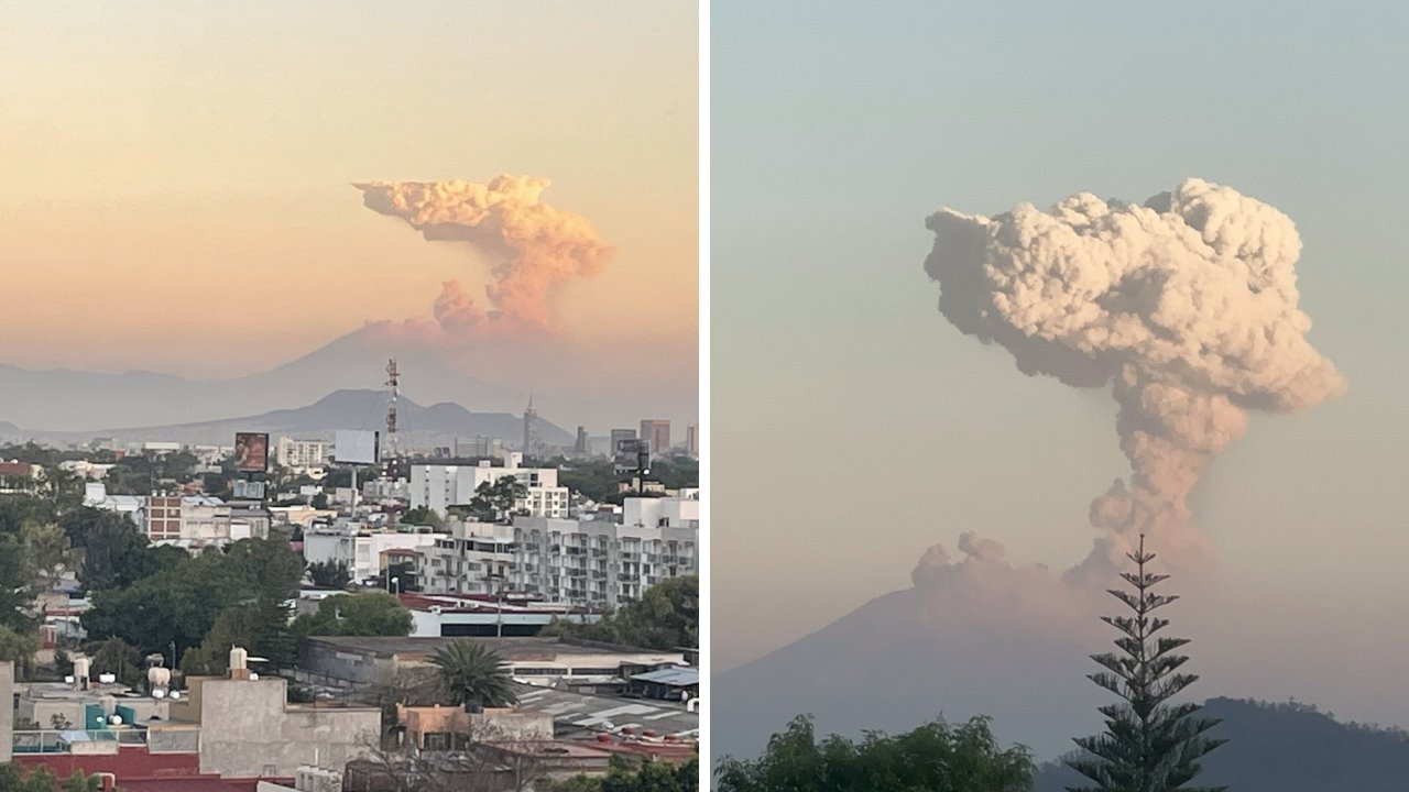 Así se vio la explosión del Popocatépetl este 20 de febrero | VIDEO