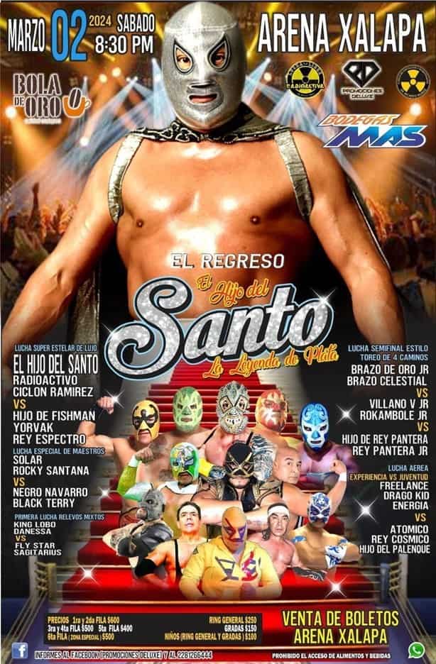 En su gira de despedida, El Hijo del Santo vuelve a la Arena Xalapa