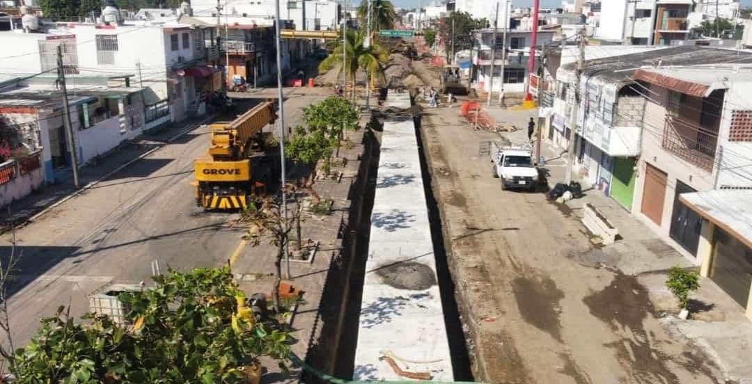 En estas fechas terminarán las obras de colectores pluviales en Veracruz