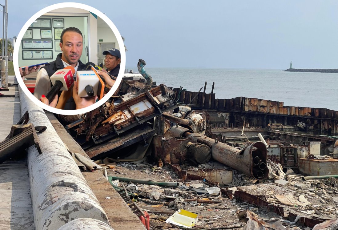 Desguace del buque cañonero Guanajuato en Boca del Río se encuentra en su fase final