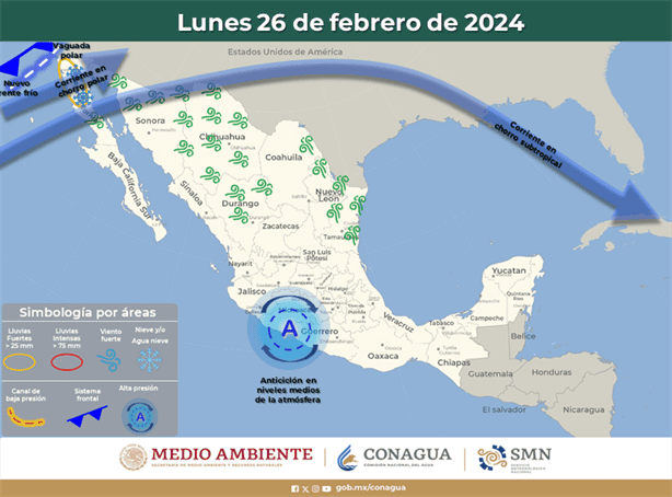 ¡Frente frío 38 llega a México! Estos serán los estados afectados por las lluvias