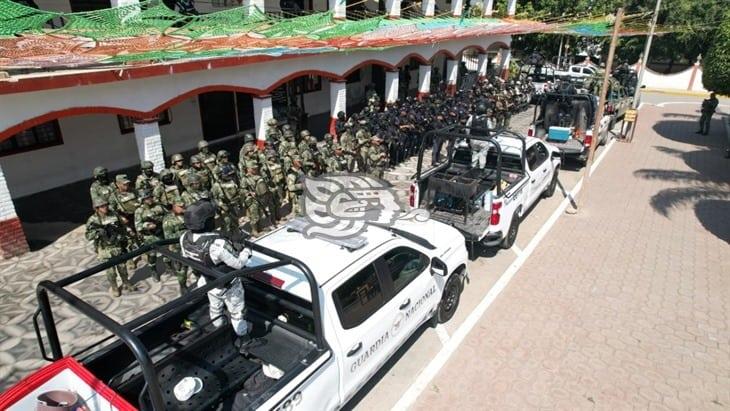 300 efectivos de la Guardia Nacional y el Ejército arriban a Acultzingo tras multihomicidio