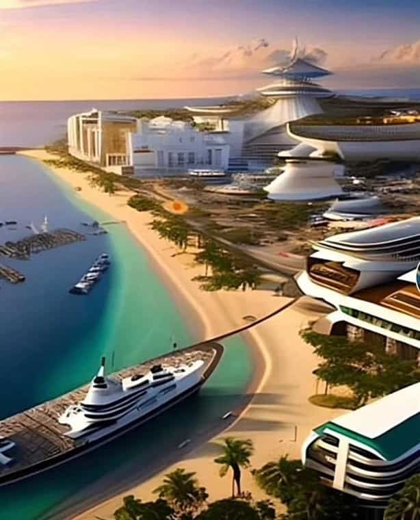 Así será el puerto de Veracruz en el año 2100, según la IA