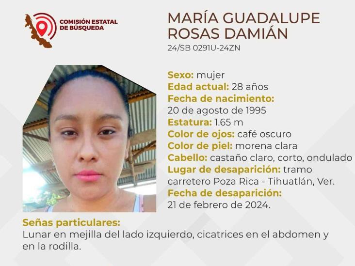 Reportan desaparición de mujer en carretera Poza Rica-Tihuatlán