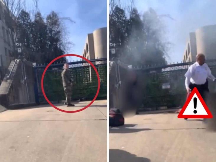 Soldado estadounidense se prende fuego frente a Embajada de Israel en Washington