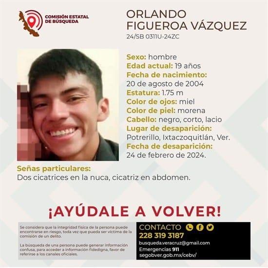 Desaparece joven de 19 años en Ixtaczoquitlán