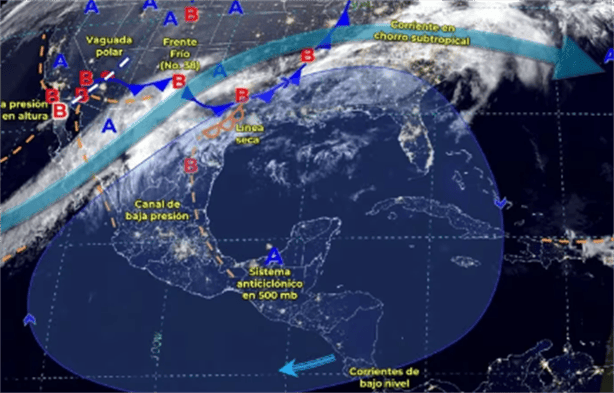 Frente frío 38 llega a México con lluvias y nevadas: estados afectados