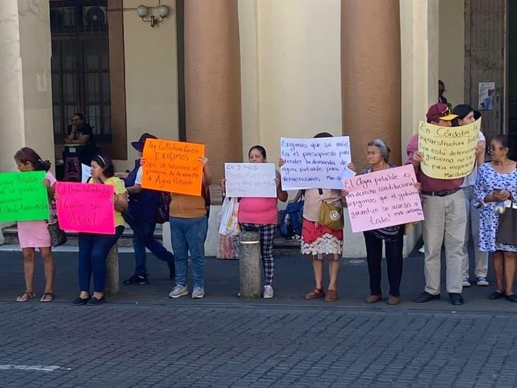 Movimiento Antorchista protesta por desabasto de agua potable en Xalapa 