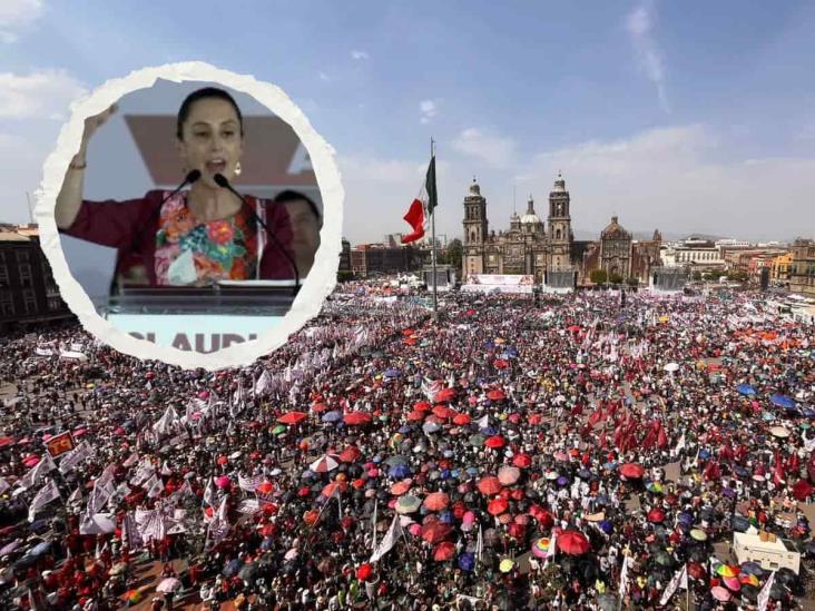 Ante un Zócalo lleno, arranca Claudia Sheinbaum campaña rumbo a la Presidencia de México