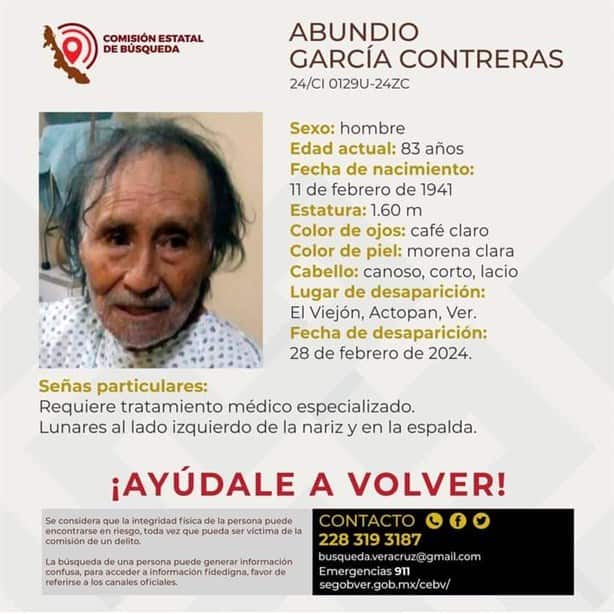 Desaparece Abundio García en la comunidad El Viejón, en Actopan