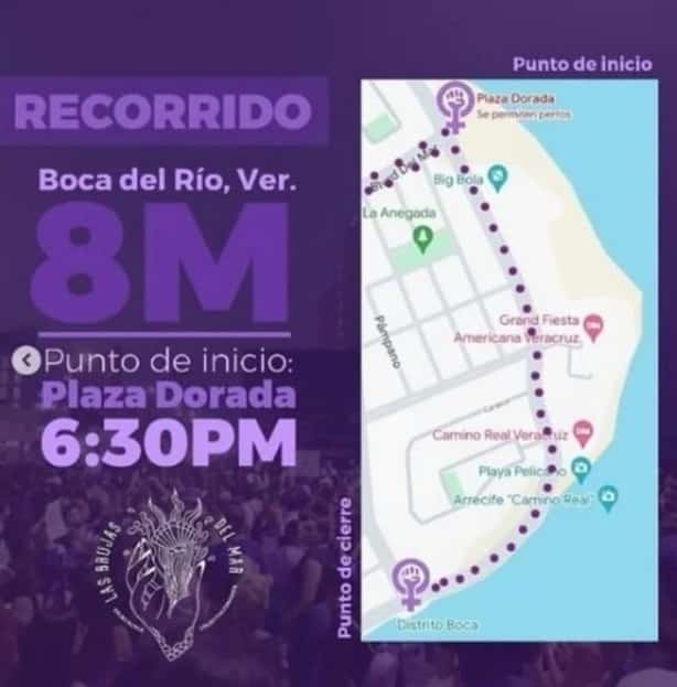 8M: horarios y recorridos de las marchas que habrá en Veracruz