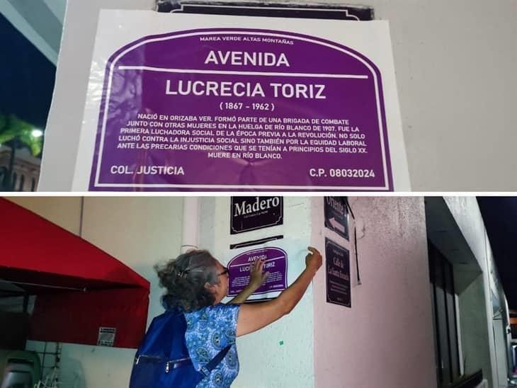 Colectivos feministas renombran calles de Orizaba