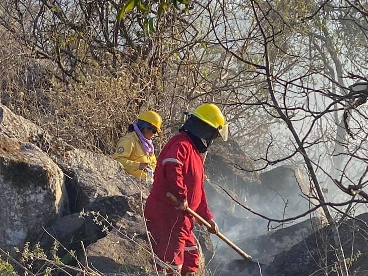 Se registran dos incendios de pastizales en un predio de Maltrata