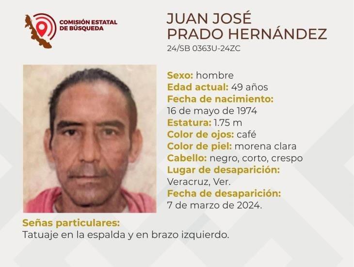 Buscan a Juan José desapareció en la ciudad de Veracruz