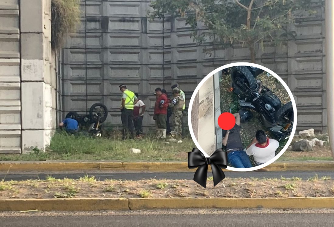 Fallece motociclista tras caer del puente de JB Lobos, en Veracruz