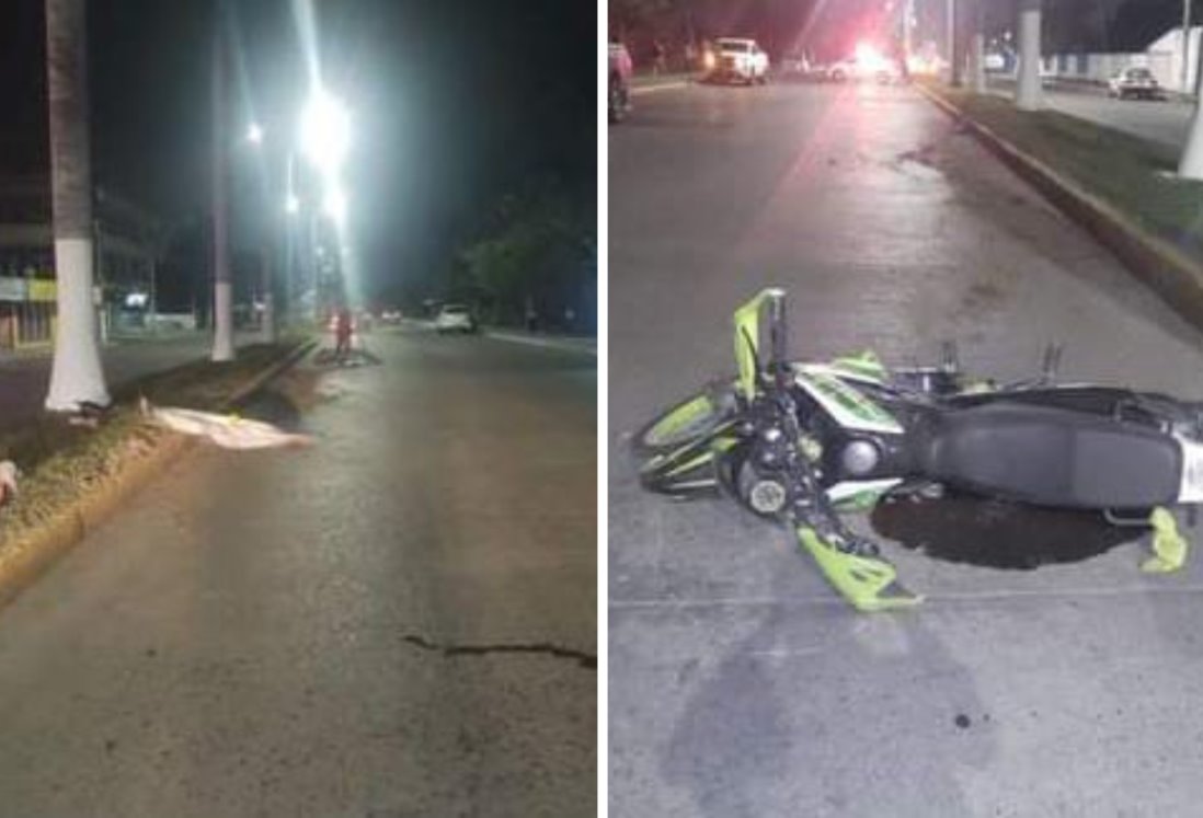 Fallece motociclista tras impactarse contra palmera en Tuxpan