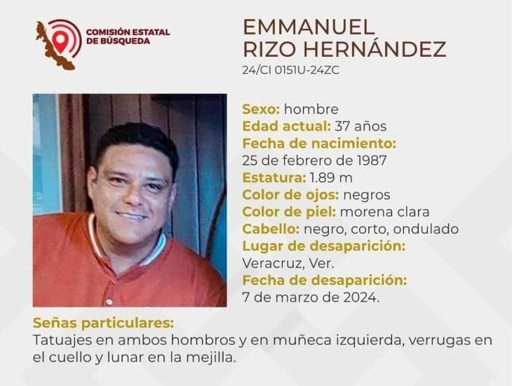 Emmanuel Rizo desapareció en Veracruz; piden ayuda para localizarlo