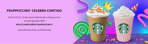 Starbucks remata a 49 pesos esta bebida hoy jueves
