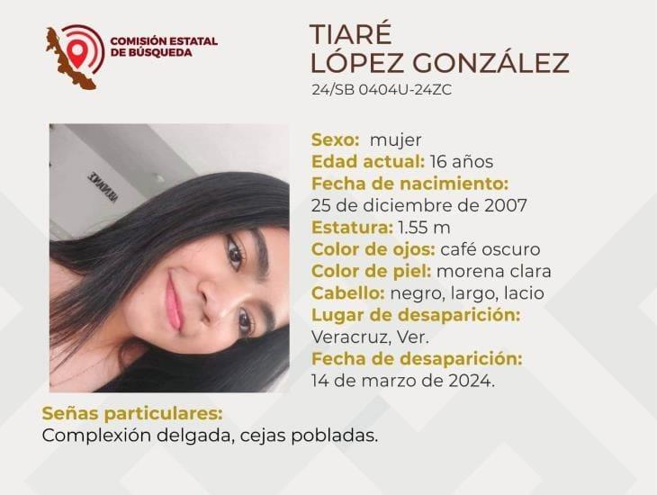 Buscan a Tiaré de 16 años, desapareció en la ciudad de Veracruz