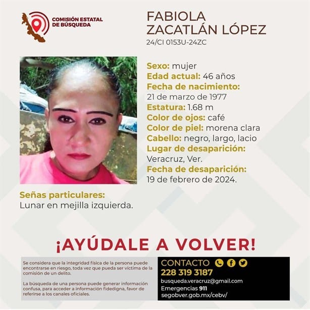 En 7 días, localizan a dos desaparecidos sin vida en Veracruz; aún buscan a Fabiola