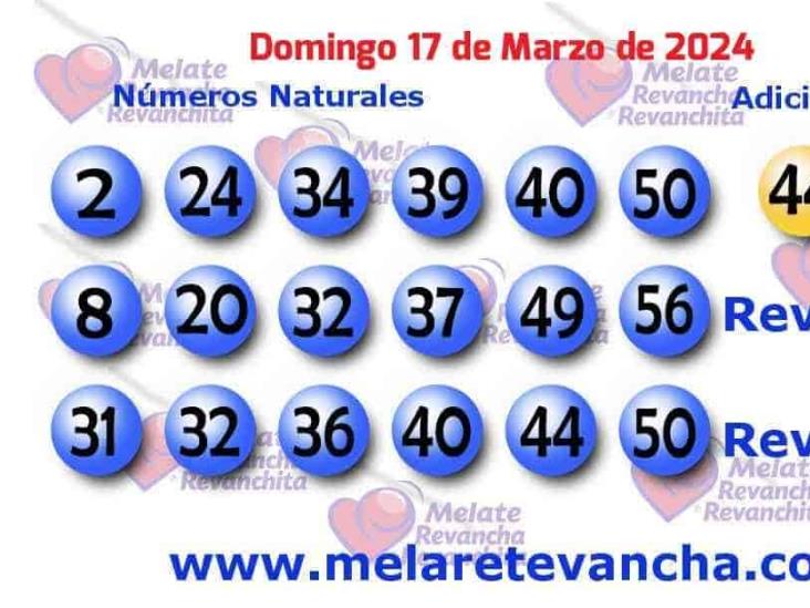 Resultados del Melate 3875: números ganadores del 17 de marzo