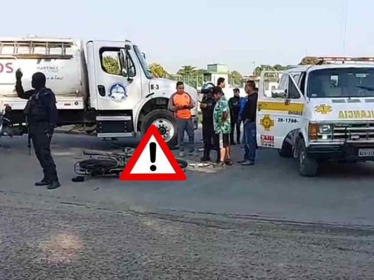 Accidente en libramiento de Martínez de la Torre deja un motociclista sin vida