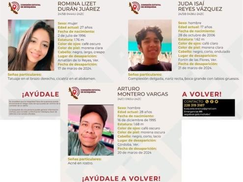 Desaparecen 3 jóvenes en la zona centro de Veracruz