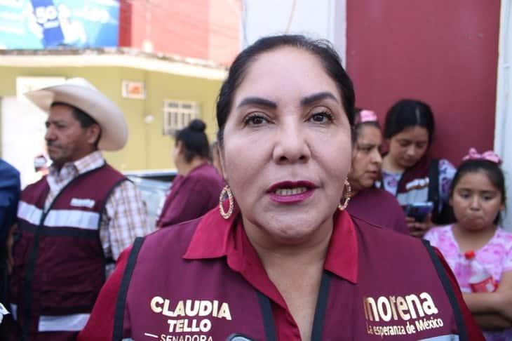 Claudia Tello Espinosa realiza recorrido de campaña en Misantla 