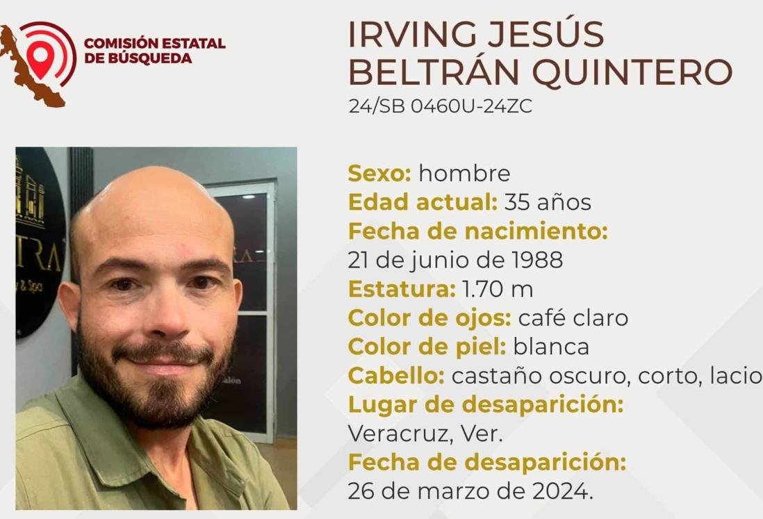 Desaparece Irving Jesús Beltrán en la ciudad de Veracruz