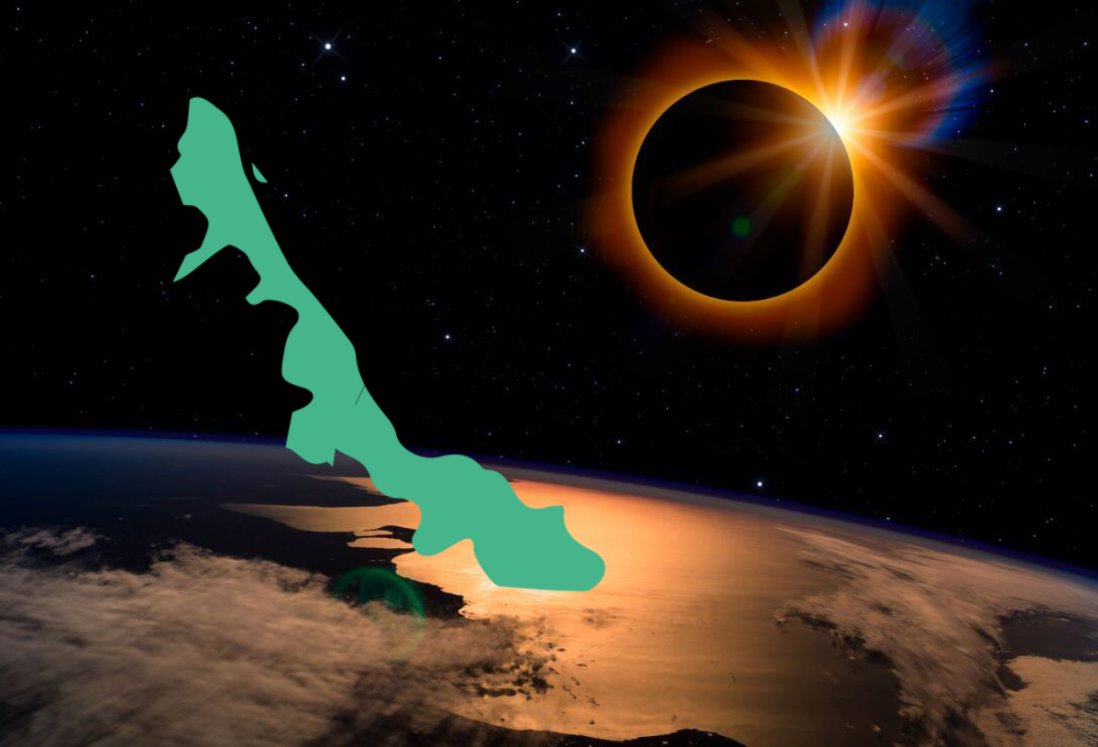 ¿Qué porcentaje del eclipse total de sol se verá en el puerto de Veracruz?