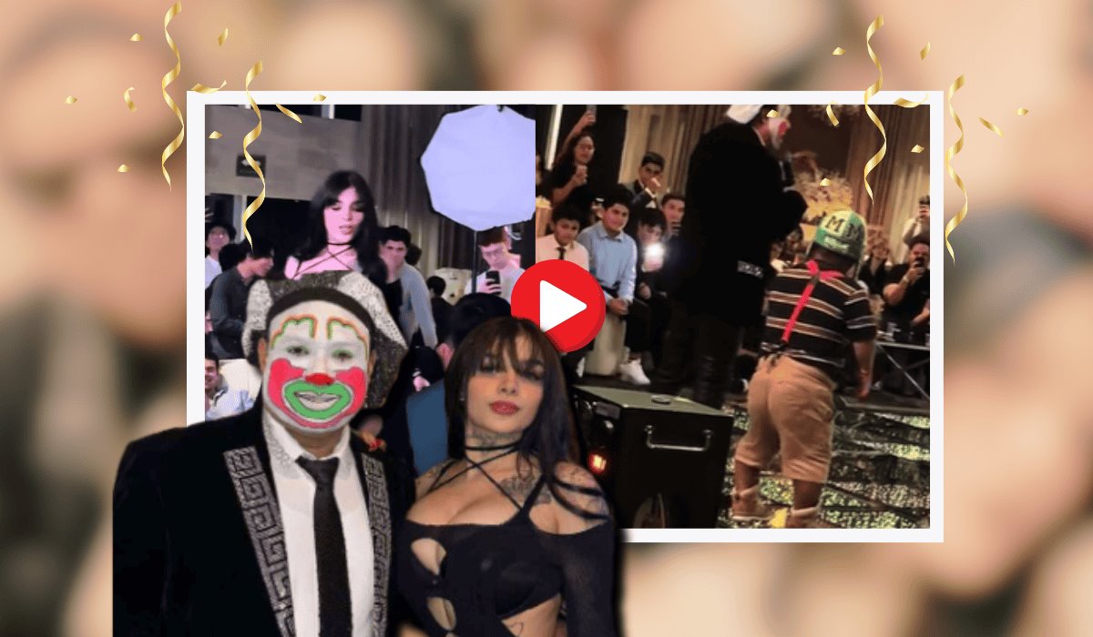 Karely Ruiz y medio metro asistieron a celebrar a joven quinceañero en  fiesta privada